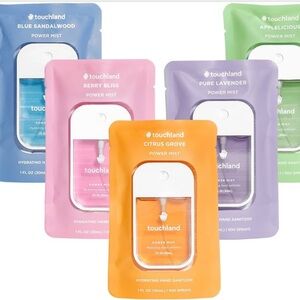 Touchland Hydrating Hand Sanitizer Spray Travel Size Power Mist Sprays (Set of 5